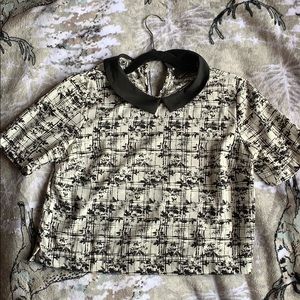 A brand new black and white blouse